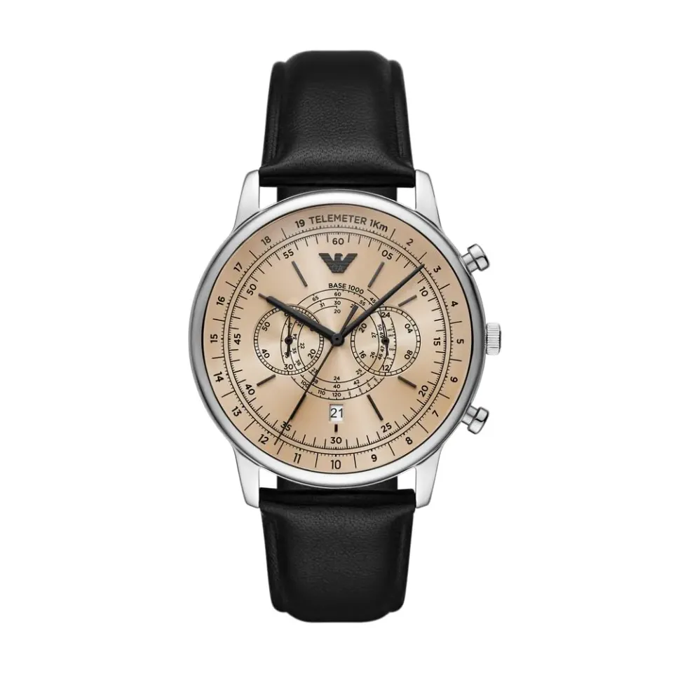 Emporio Armani orologio uomo 42mm cronografo toni argento