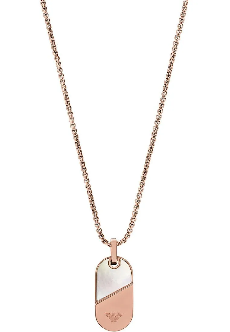 Emporio Armani Collana Donna Acciaio Oro Rosa Argento