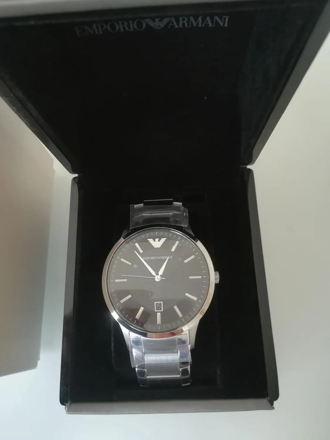 Emporio Armani Orologio Uomo 43 mm Argento e Nero