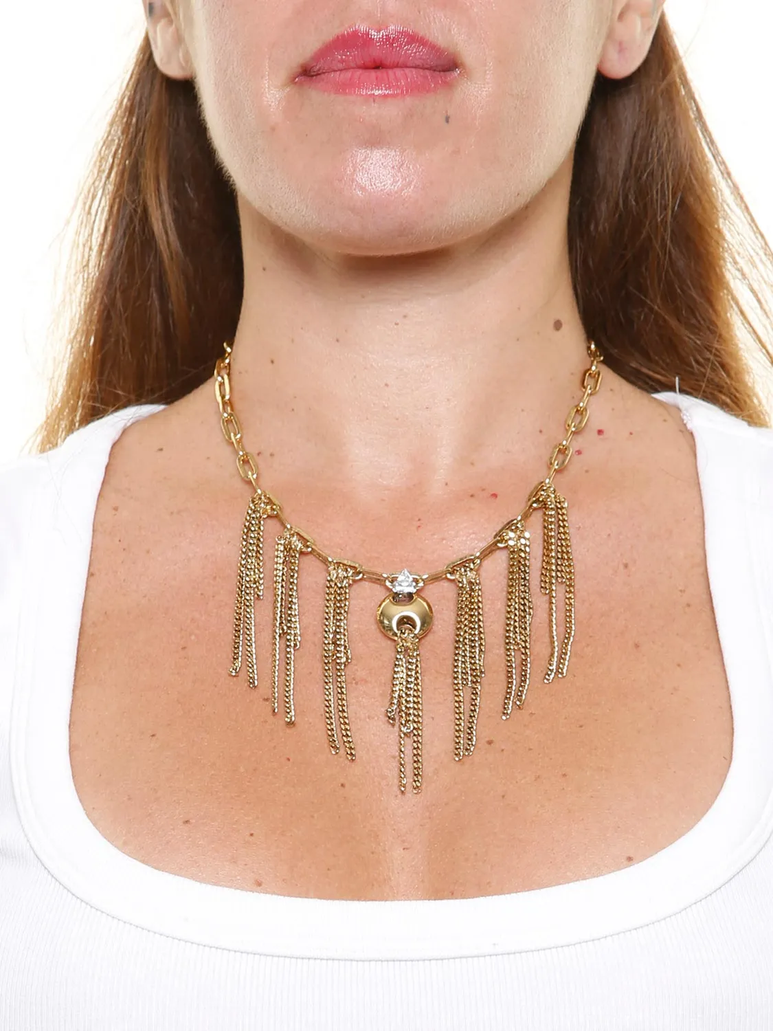 Rada Frange collana oro antico con punto luce