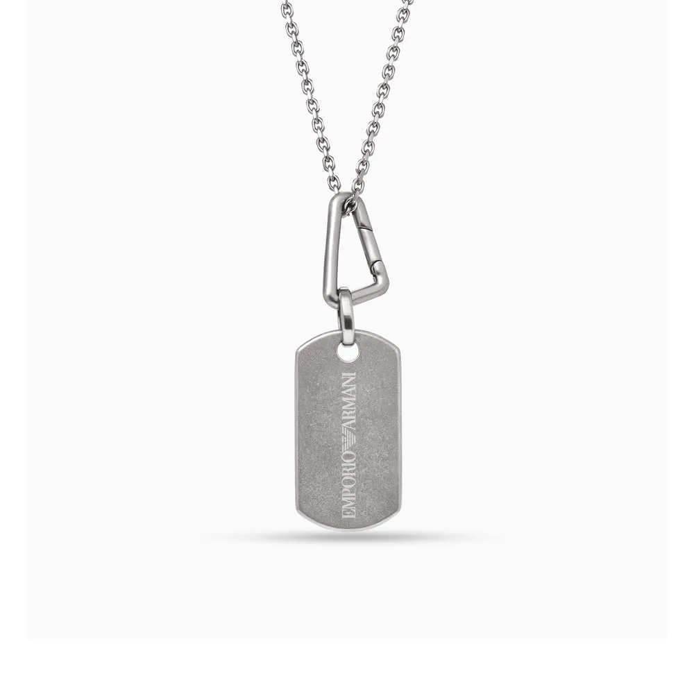 Emporio Armani EGS3133040 Ciondolo Acciaio Argento Opaco