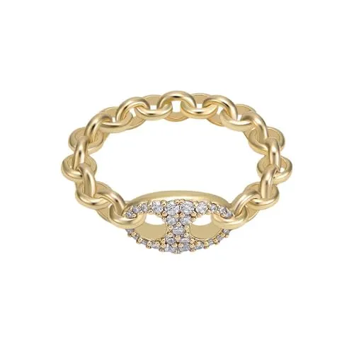 Emporio Armani bracciale coulisse acciaio argento logo donna