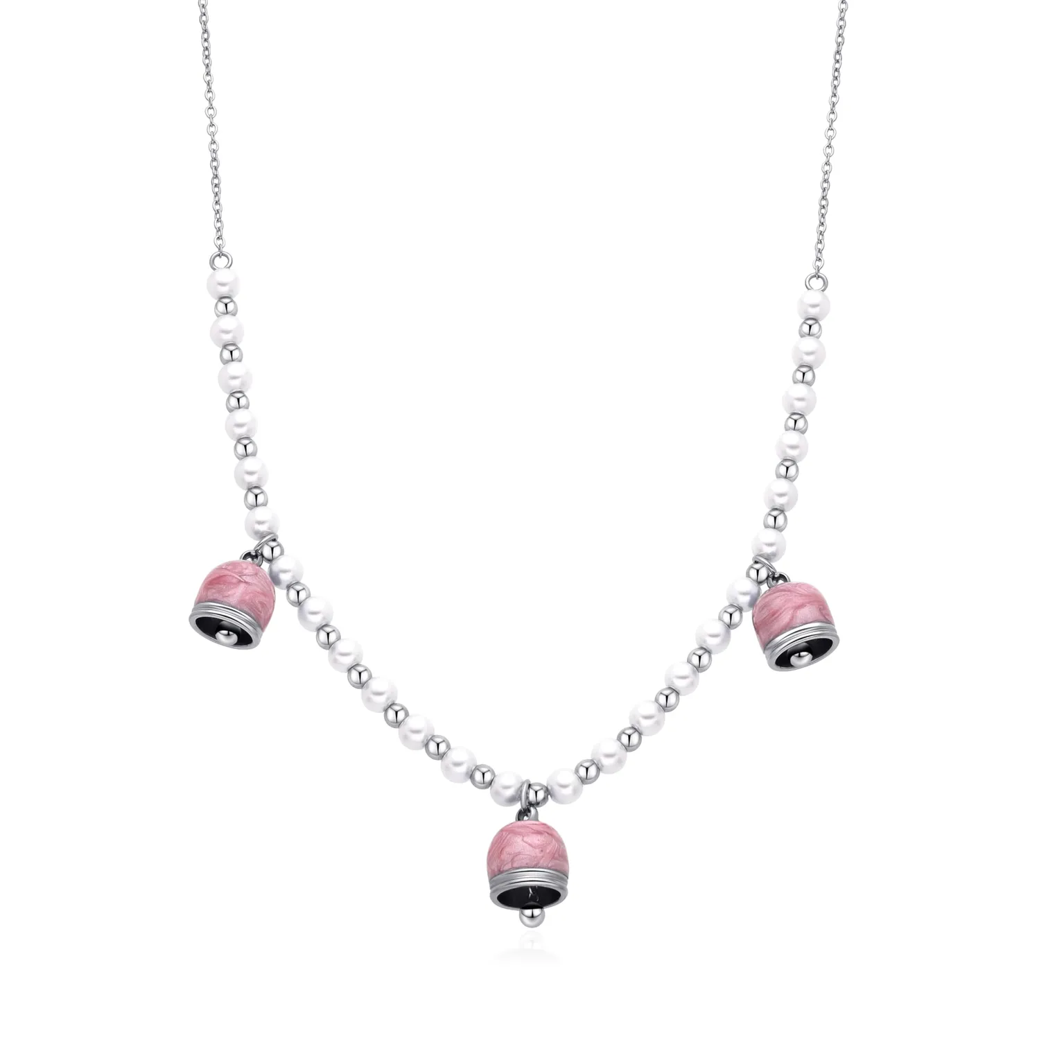 Dada Gioielli Collana Perle Maiorca Campanelle Capri Rosa