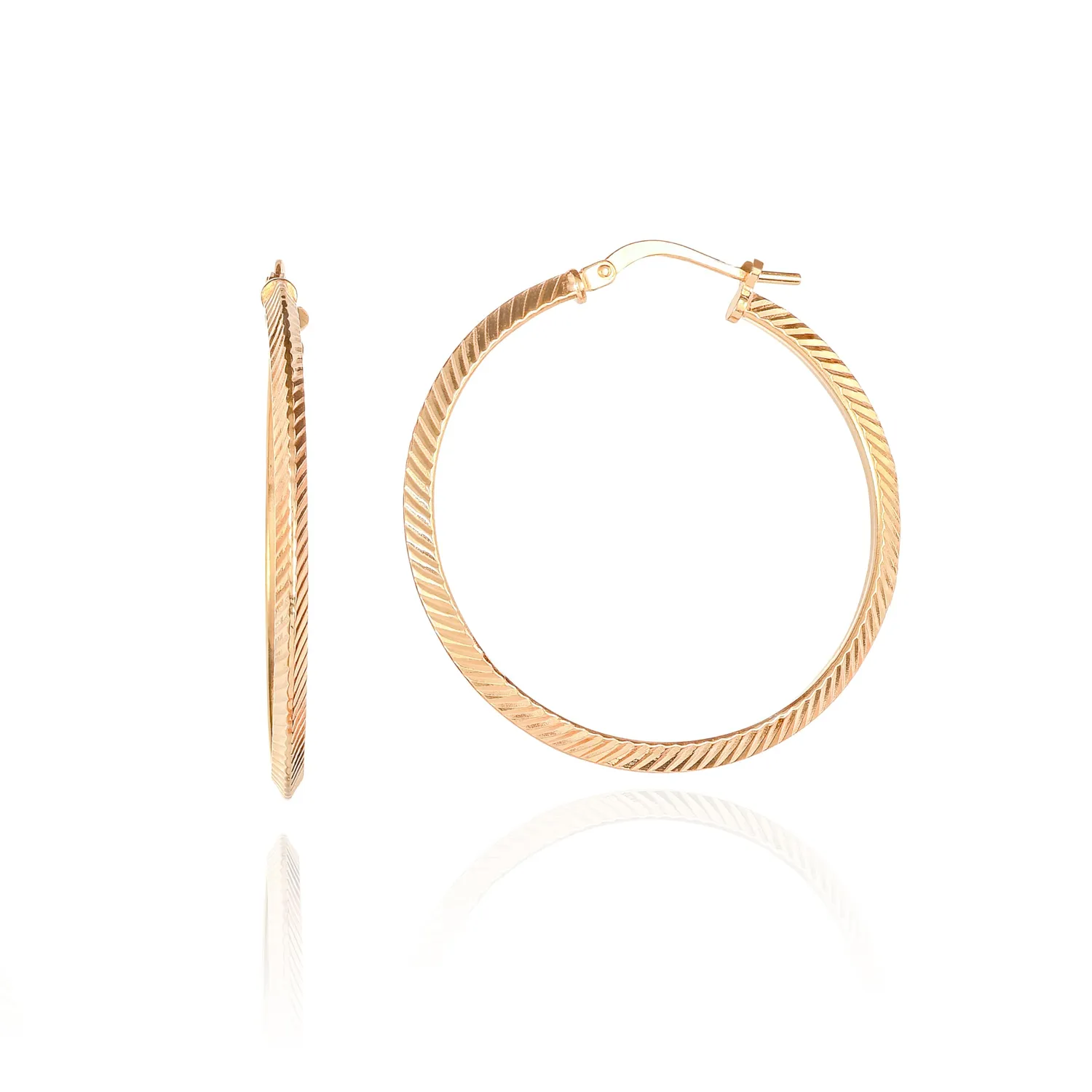 Diamond Treats Orecchini a Cerchio 20 mm Argento 925 Oro