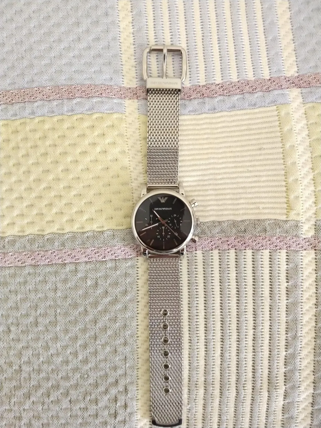 Emporio Armani Cronografo Uomo Acciaio Quadrante Nero