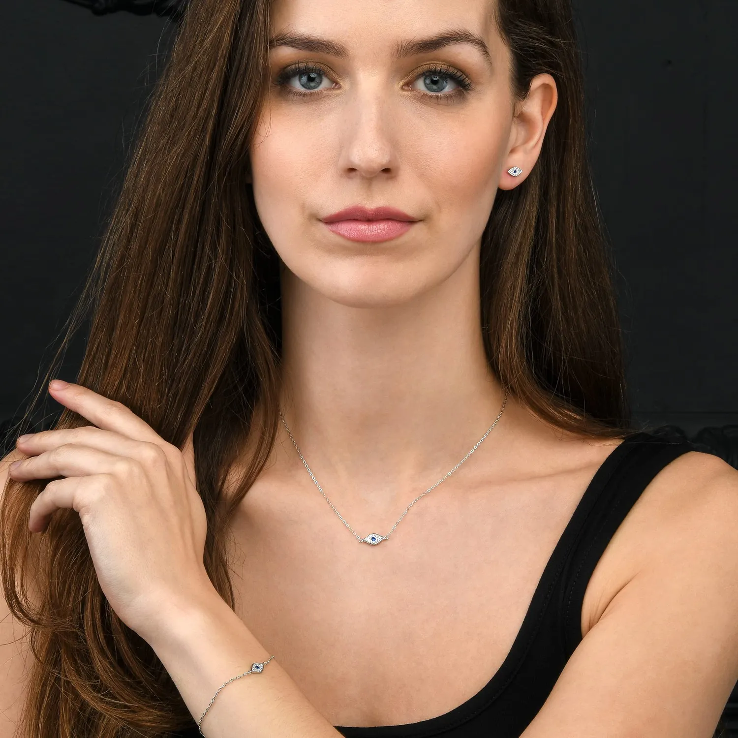 Diamond Treats collana occhio turco argento 925 malocchio