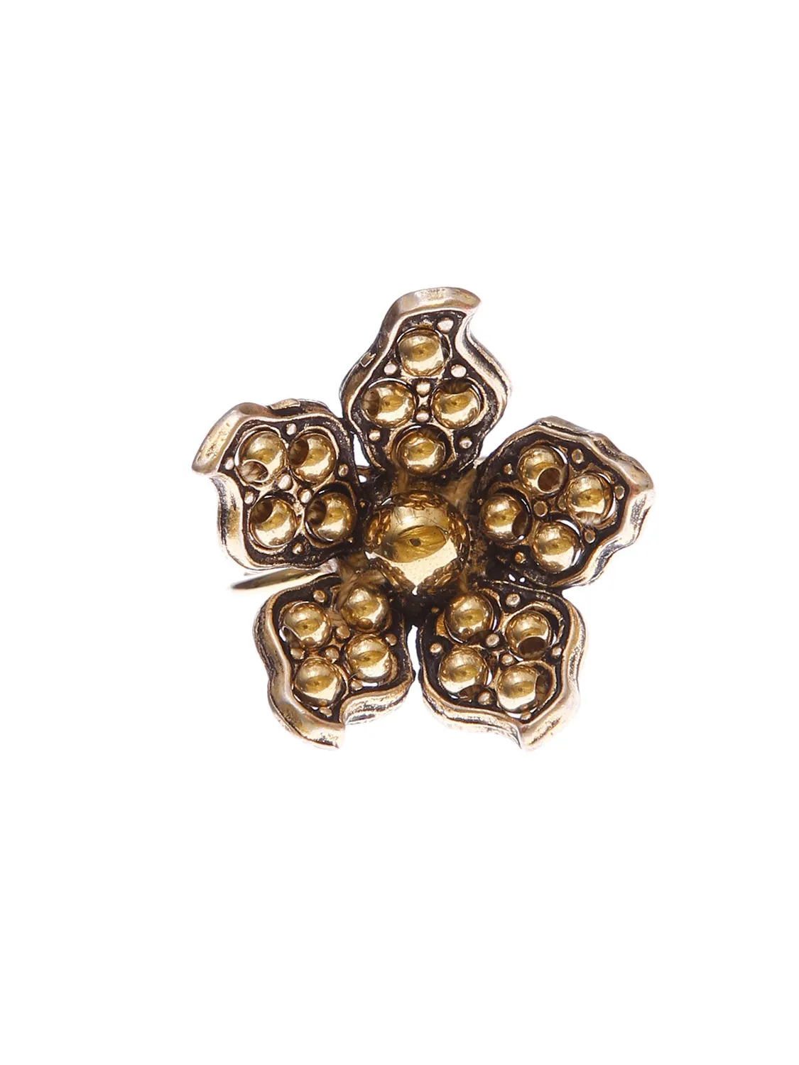 Rada Fiore anello oro antico ottone dorato