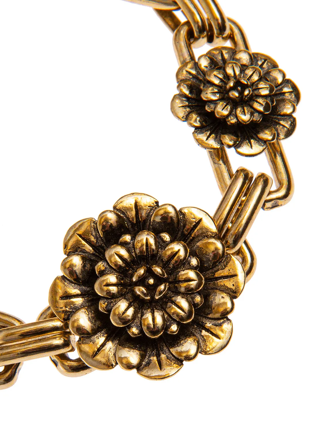 Rada Bracciale di catena con fiori oro antico