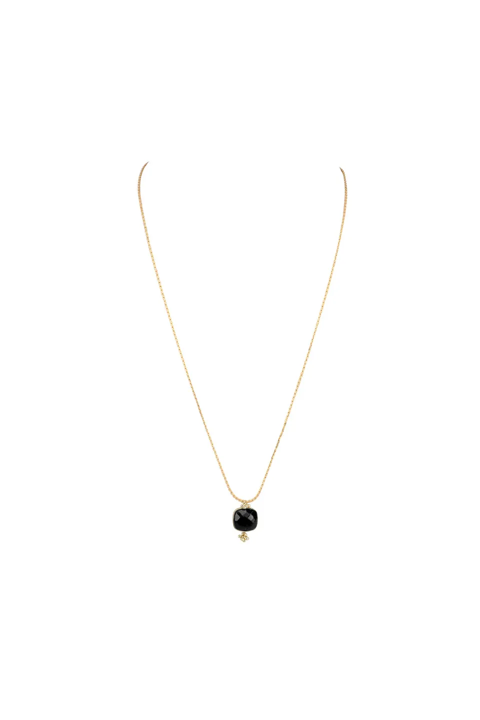 House of Tuhina Long Square Stone collana avorio pietra