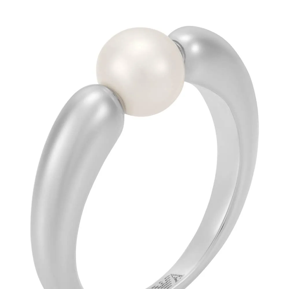 Emporio Armani Anello Donna Focale Acciaio Misura 6.5