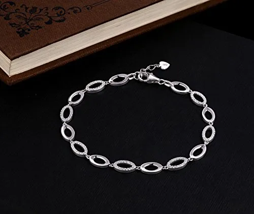 Diamond Treats Braccialetto Donna Anelli Ovali 19 cm Argento