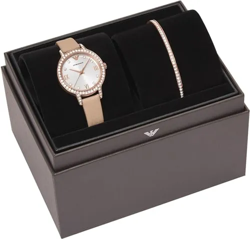 Emporio Armani Orologio Donna 32mm Pelle Quarzo Naturale