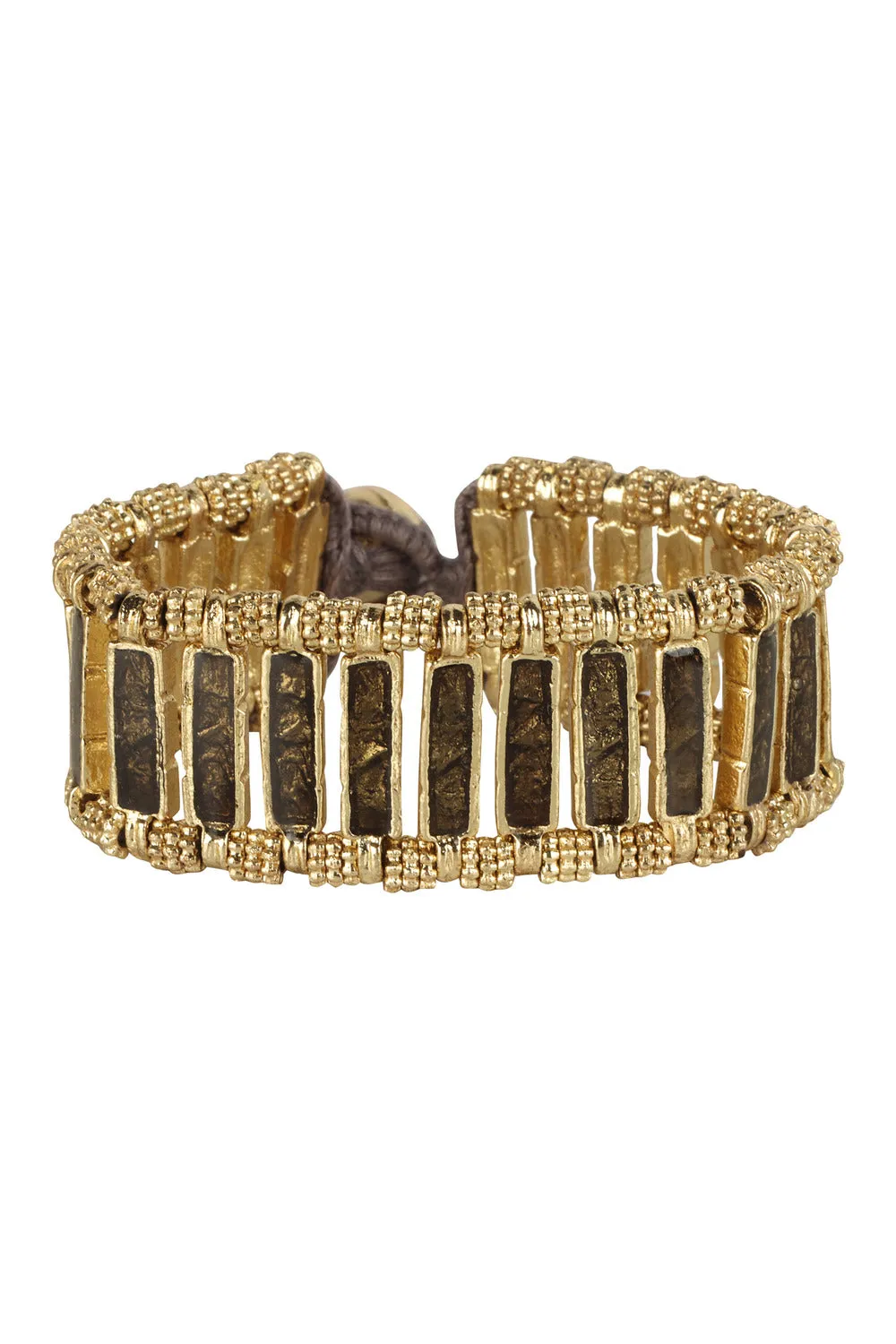 House of Tuhina Marayam 3 Stone bracciale blu reversibile smaltato