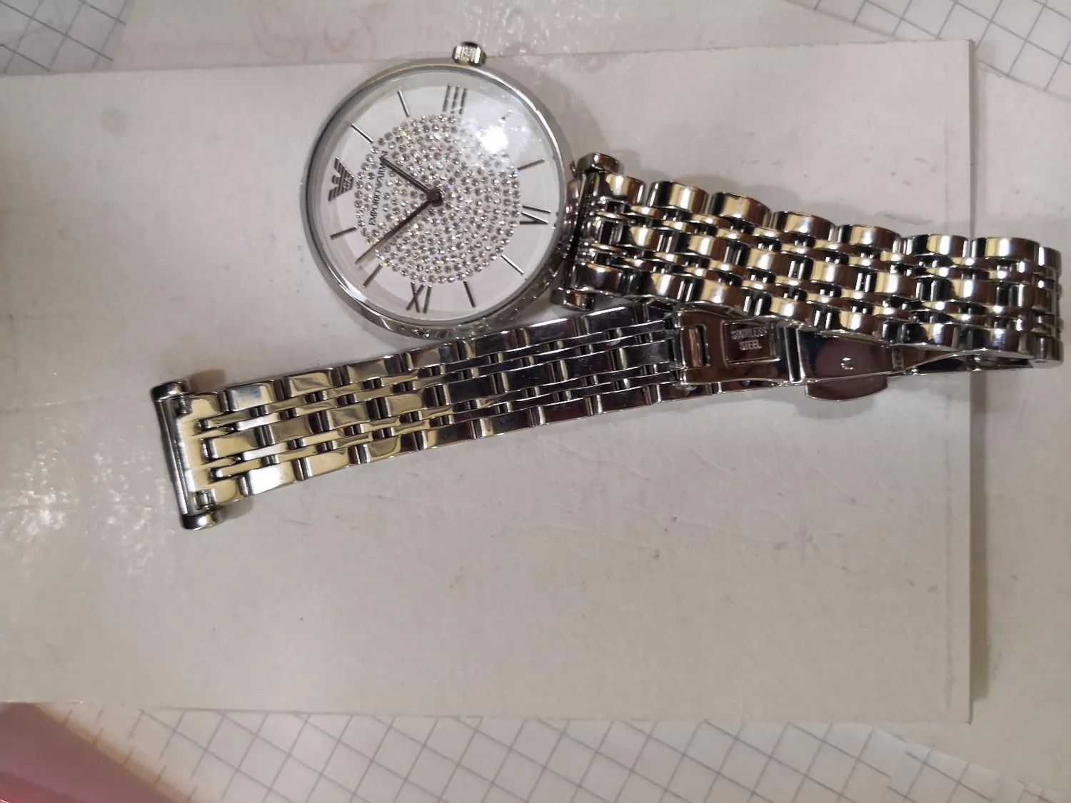 Emporio Armani Orologio Donna Argento Rosa Chiaro
