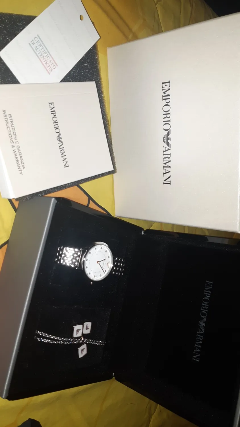 Emporio Armani Orologio Donna Argento Rosa Chiaro