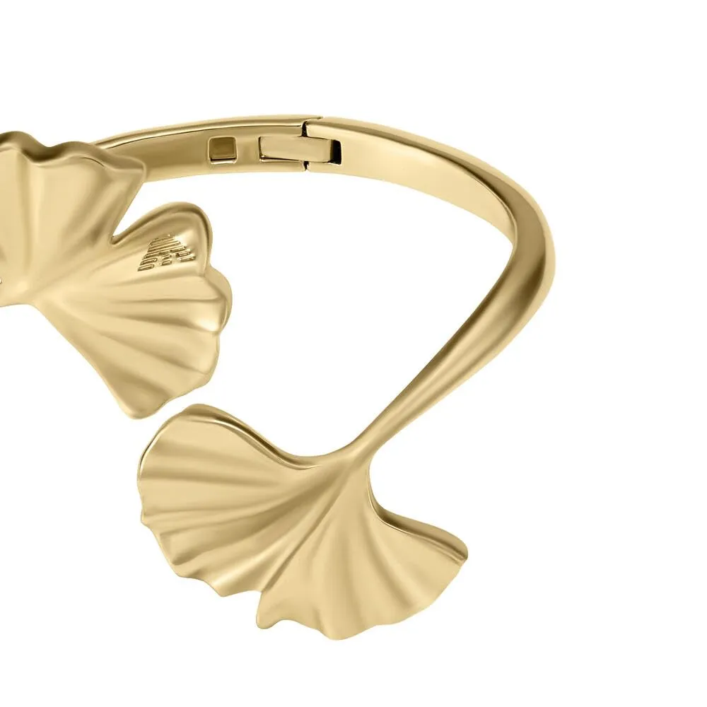Emporio Armani Open Bangle Bracciale Ottone Oro Zafferano