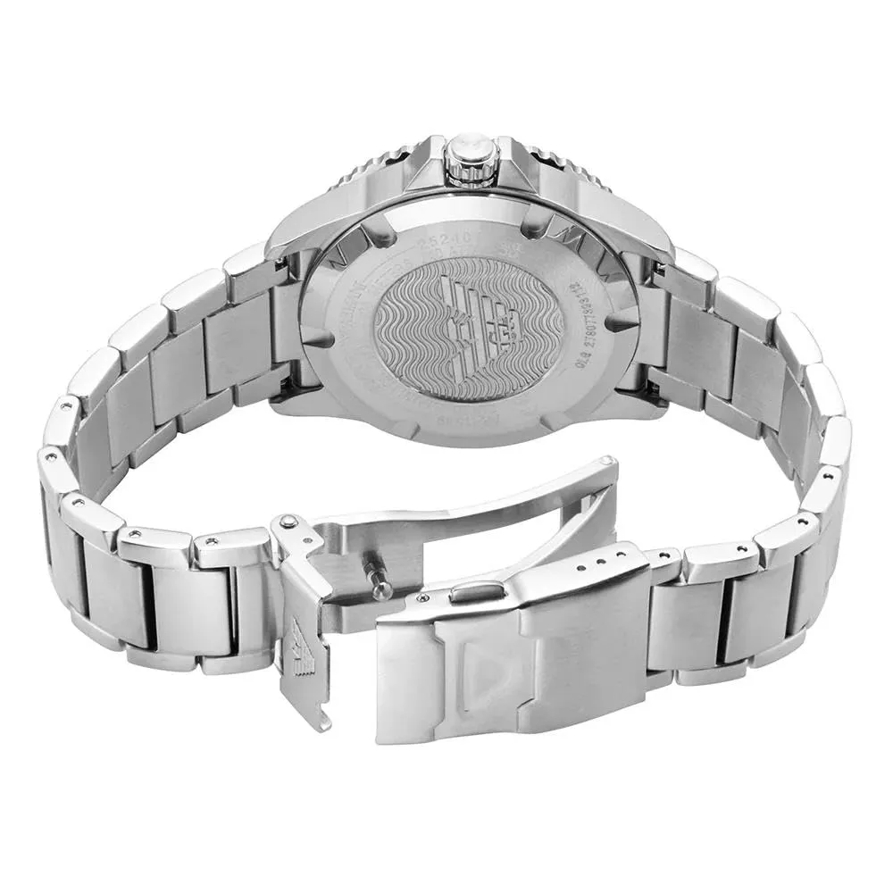 Emporio Armani orologio uomo argento nero 42 mm quarzo
