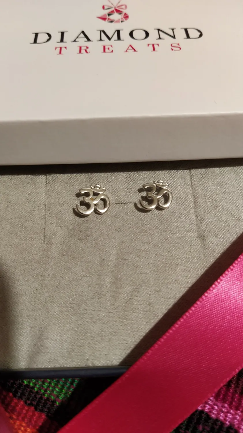 Diamond Treats Orecchini Om Oro Rosa Argento 925