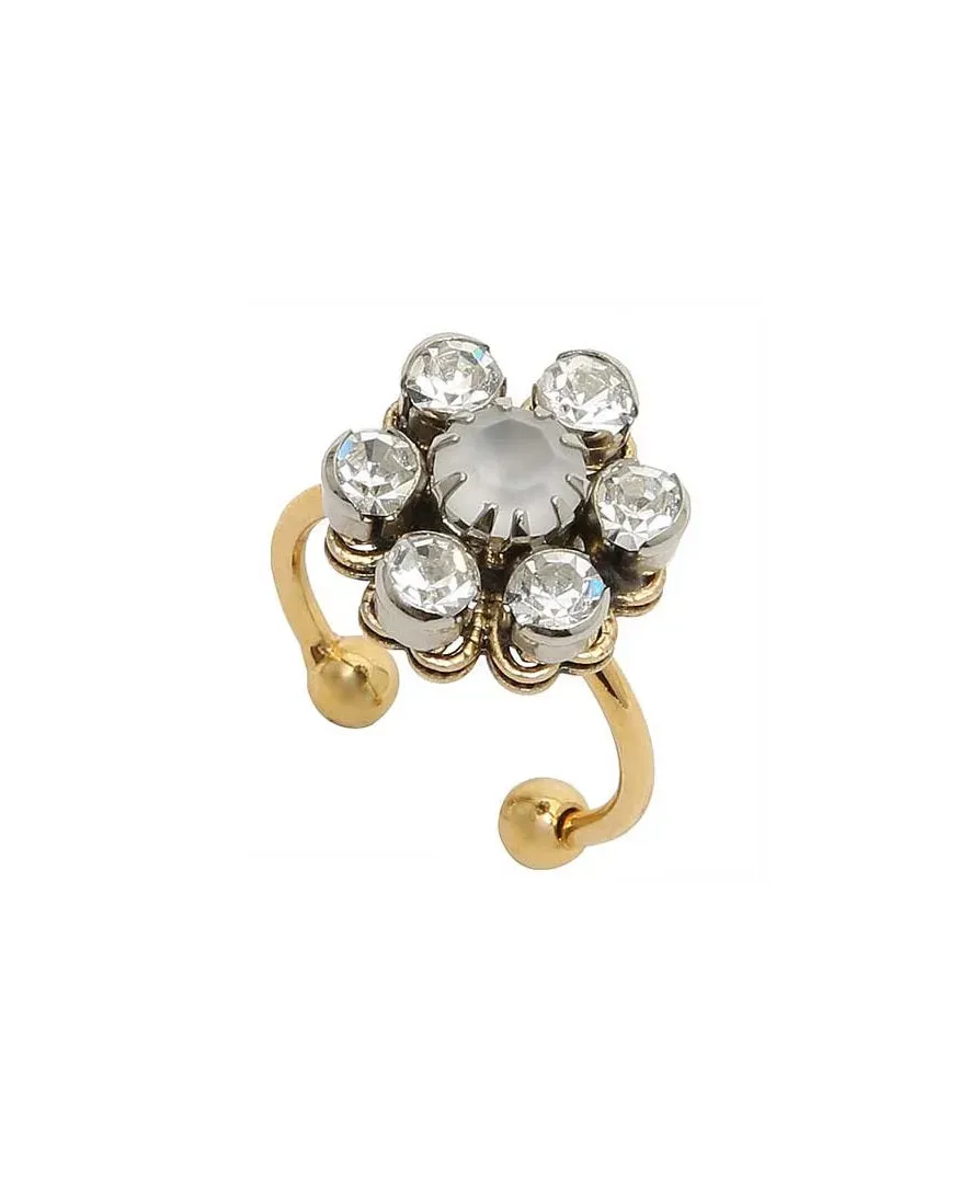 Rada Anello Fiore di Strass Cristallo Filigrana