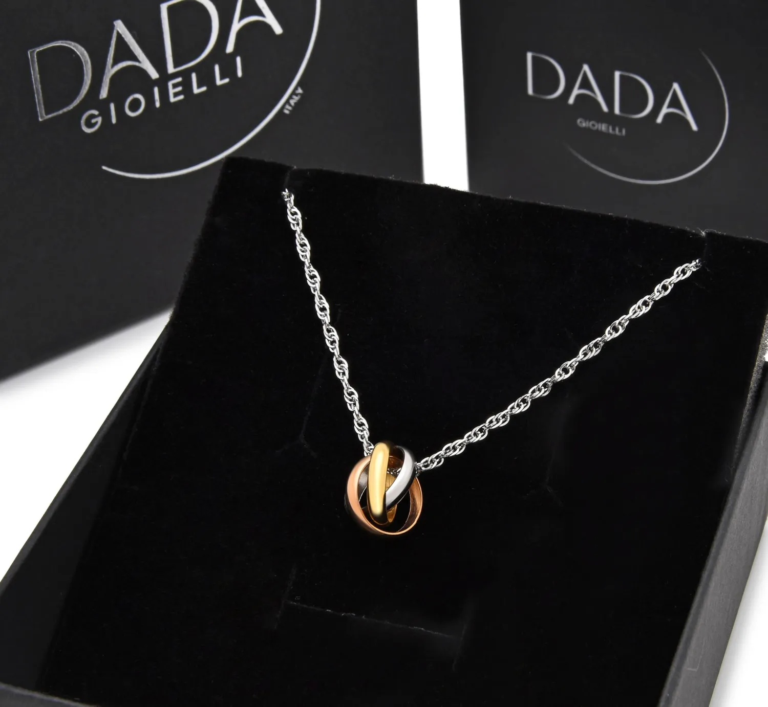 Dada Gioielli collana Trilogy donna anelli 12mm colorati