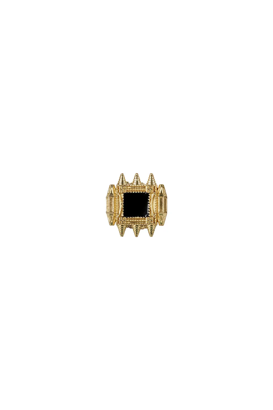 House of Tuhina Enamel Fort anello smalto nero