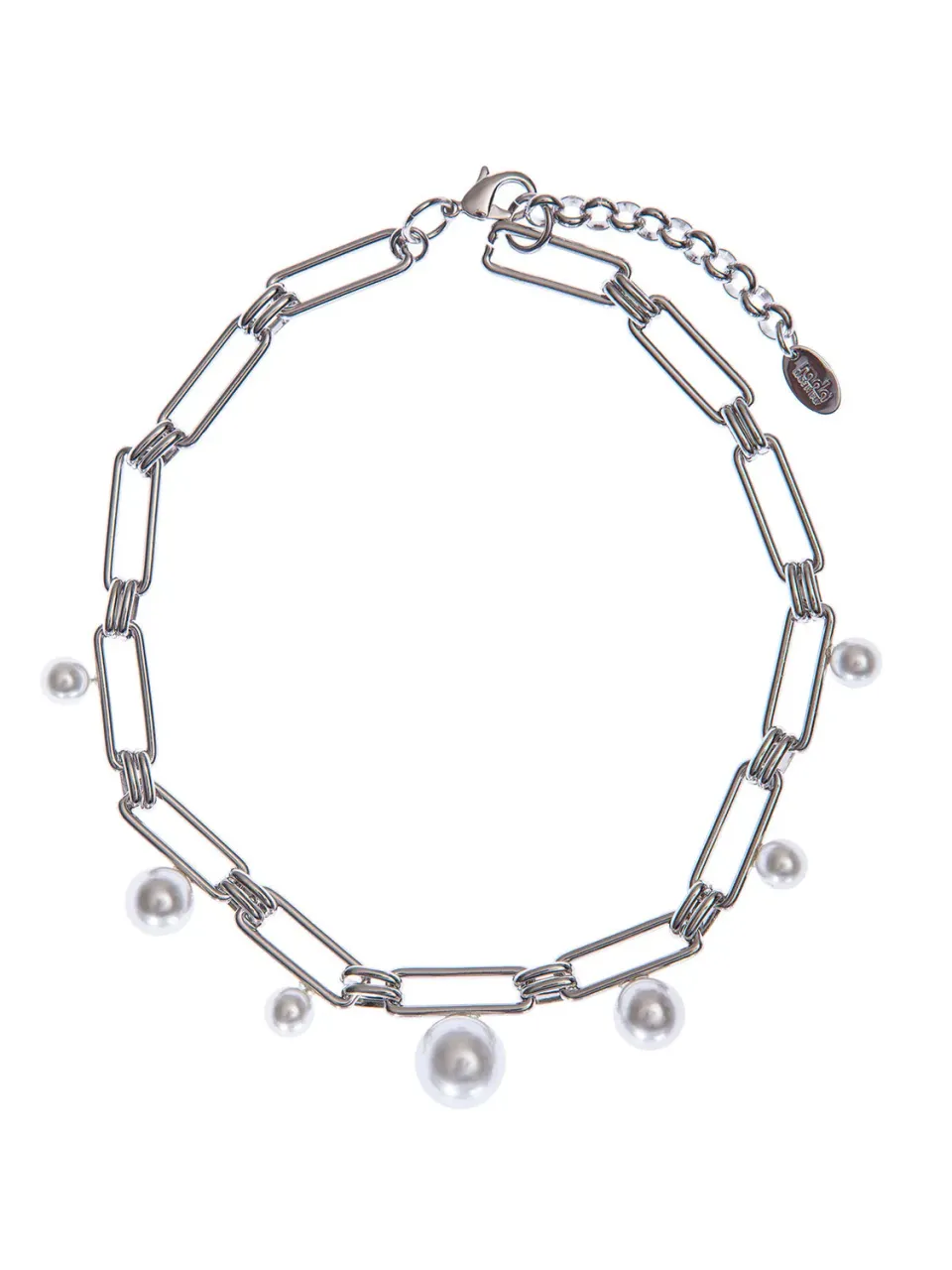 Rada Collana Catena Perle Silver Anelli Pendenti