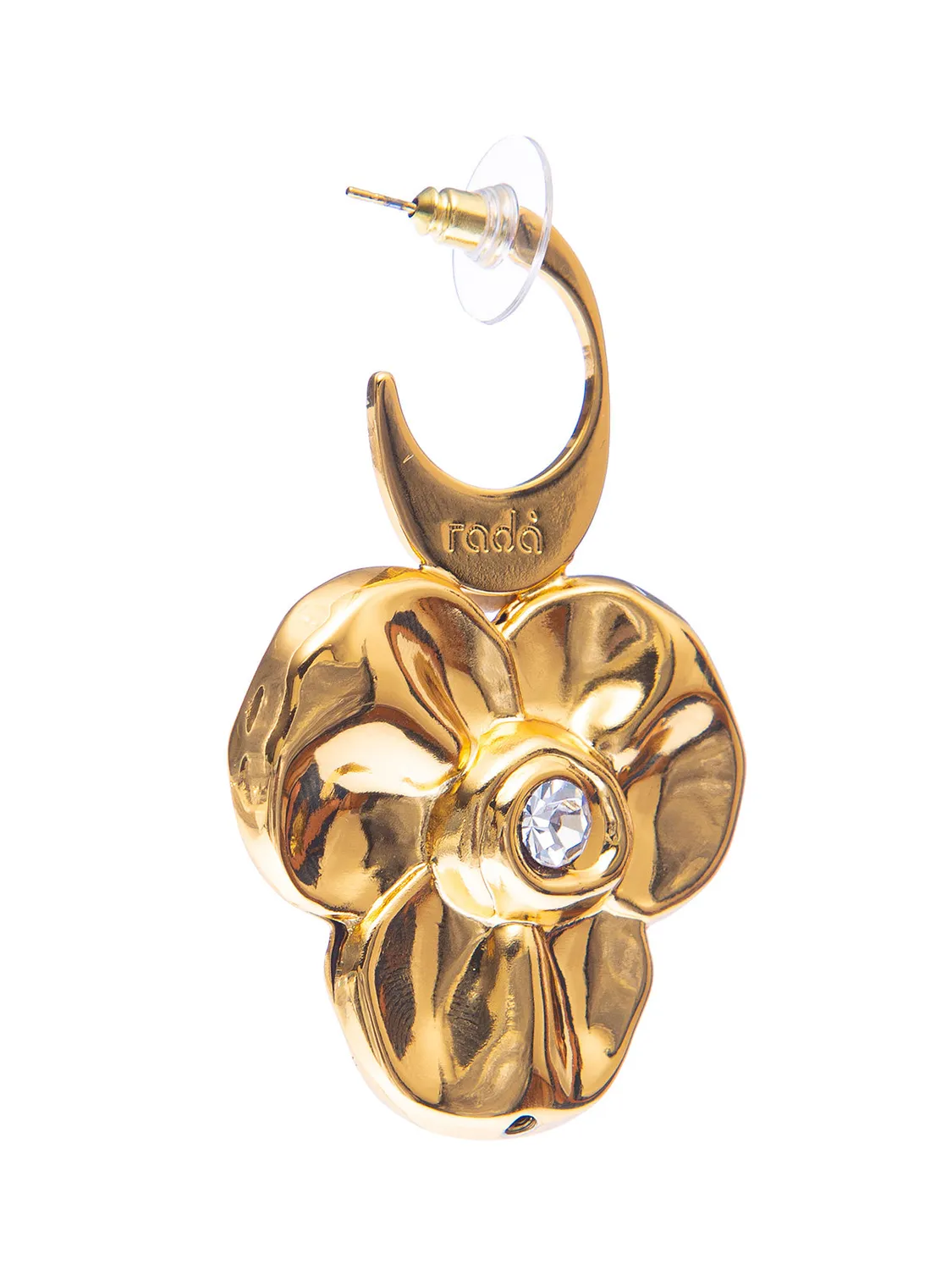 Rada Fiore Metallo orecchini argento con strass