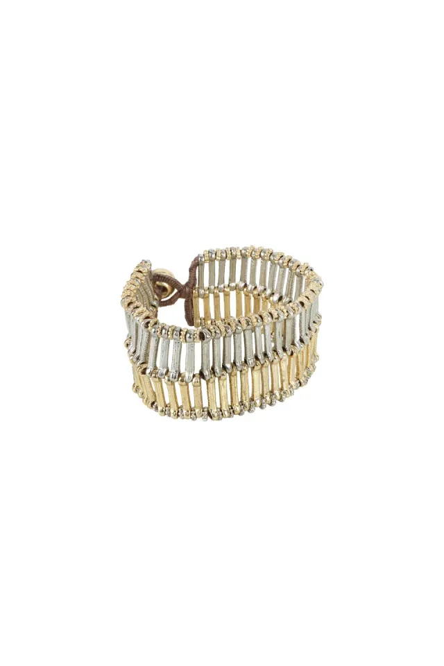 House of Tuhina Kambodini bracciale Moon Gold fatto a mano