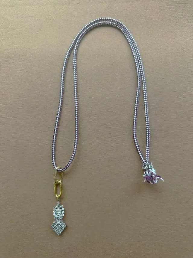 Rada Cordino con Pendente Collana Viola cristalli