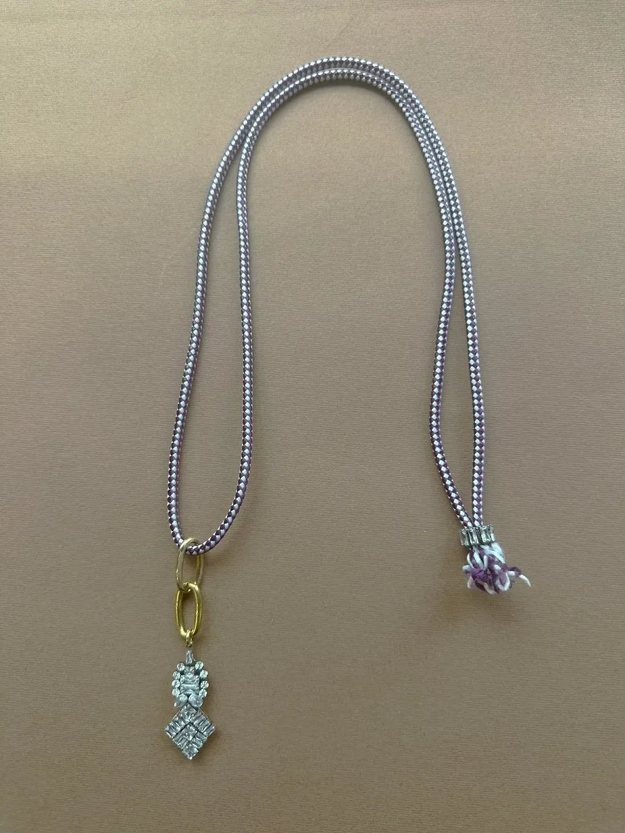 Rada Cordino con Pendente Collana Viola cristalli