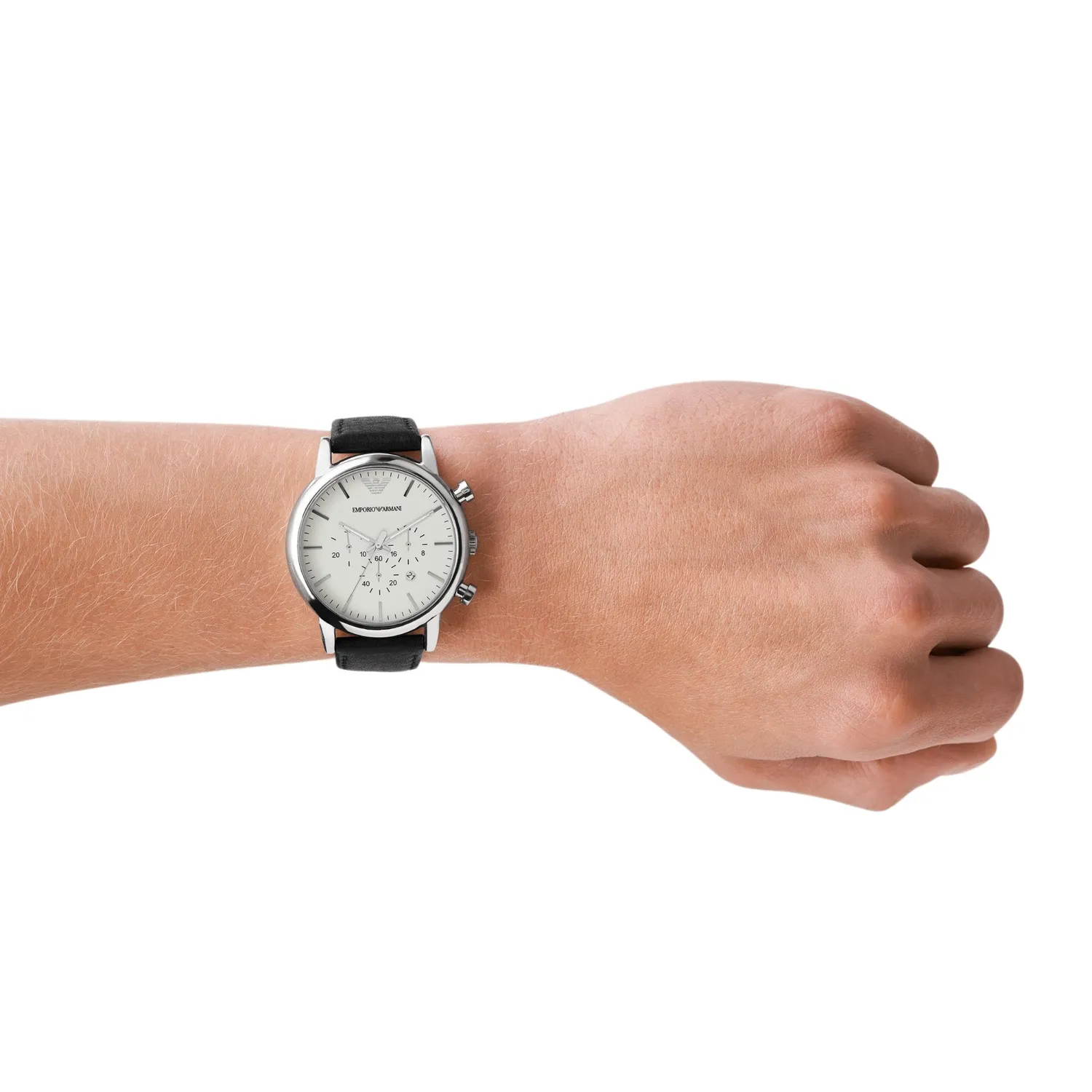 Emporio Armani Orologio Uomo Bianco Sporco Argento