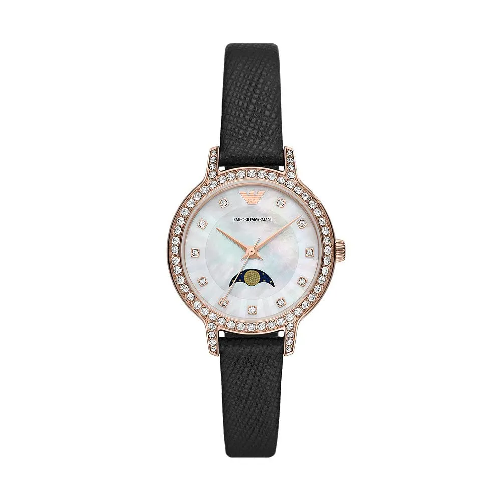 Emporio Armani Orologio Analogico Marrone Bianco