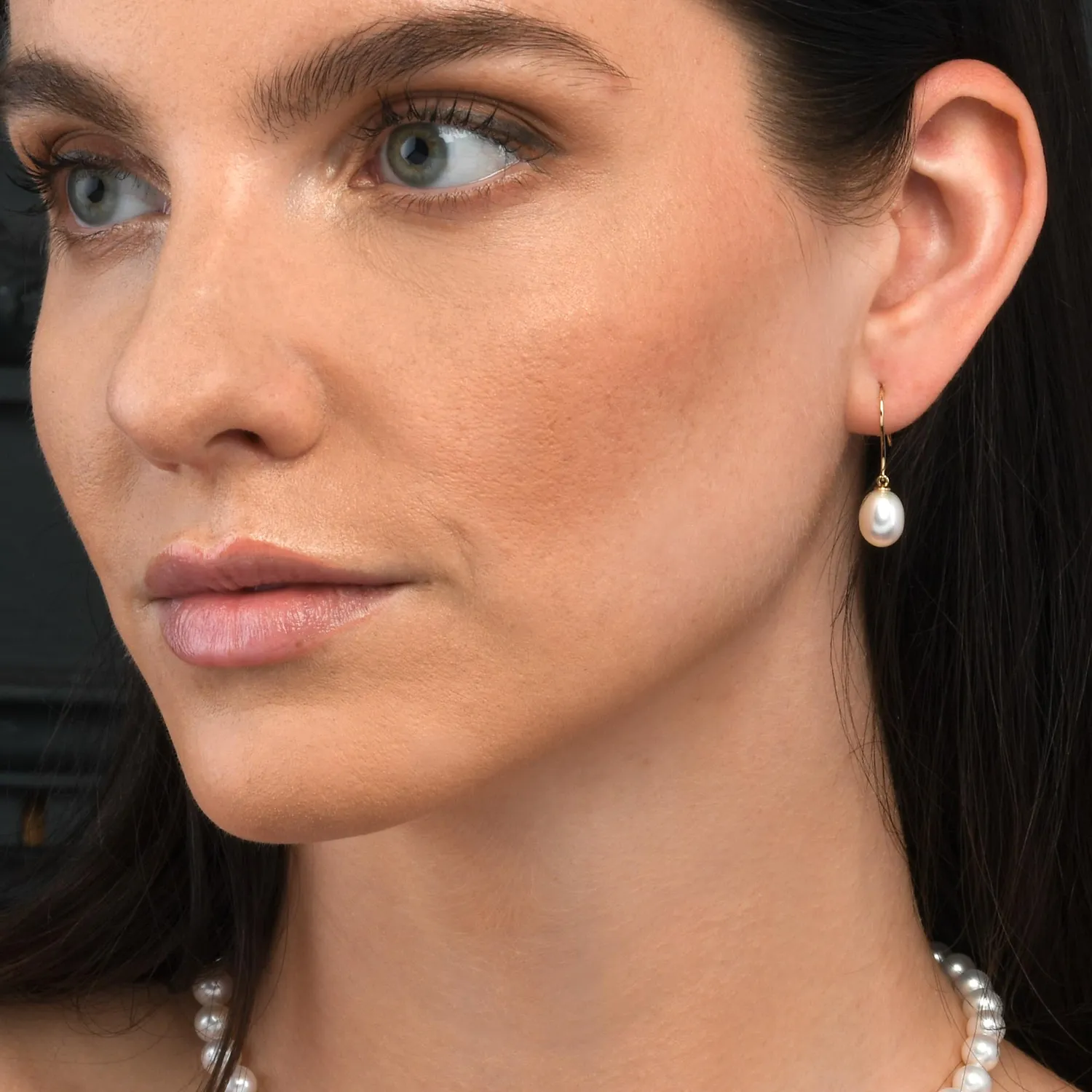 Diamond Treats Orecchini Pendenti Perle Oro Giallo 9Kt