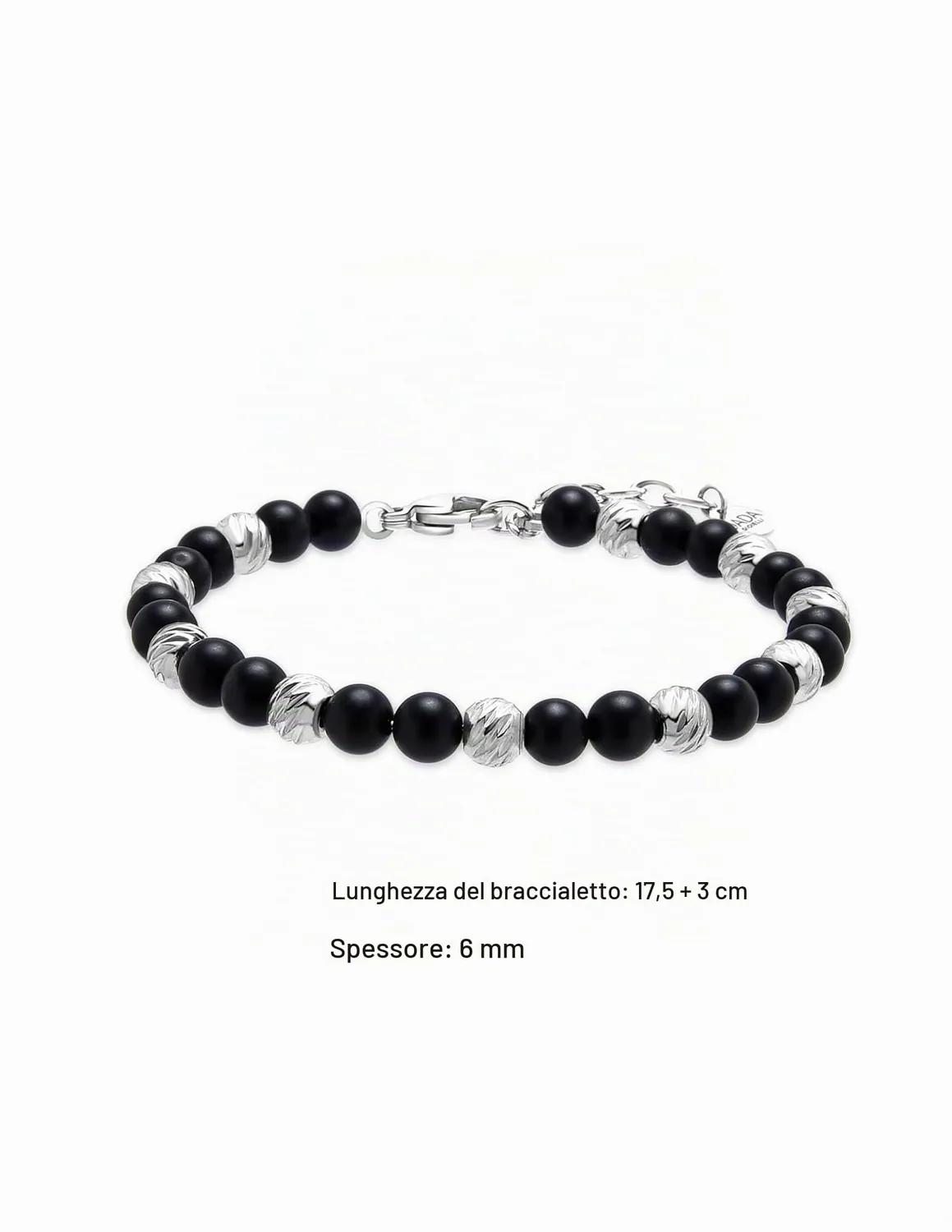 Dada Gioielli Bracciale Donna Pietre Naturali Agata Nera
