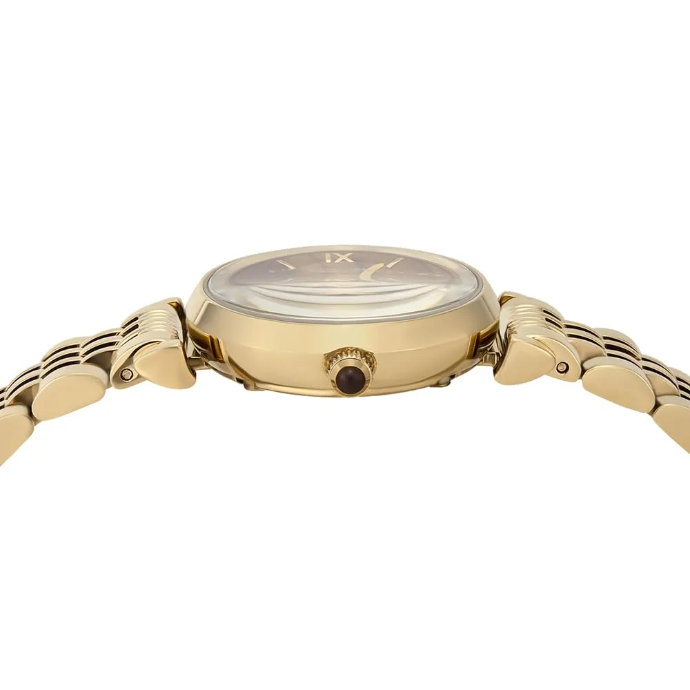 Emporio Armani Orologio Donna 28mm Tono Oro Marrone Chiaro Quarzo