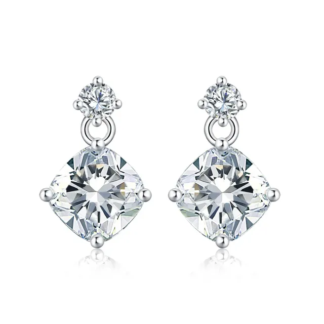 Diamond Treats Orecchini Pendenti Argento 925 Zirconi Bianchi