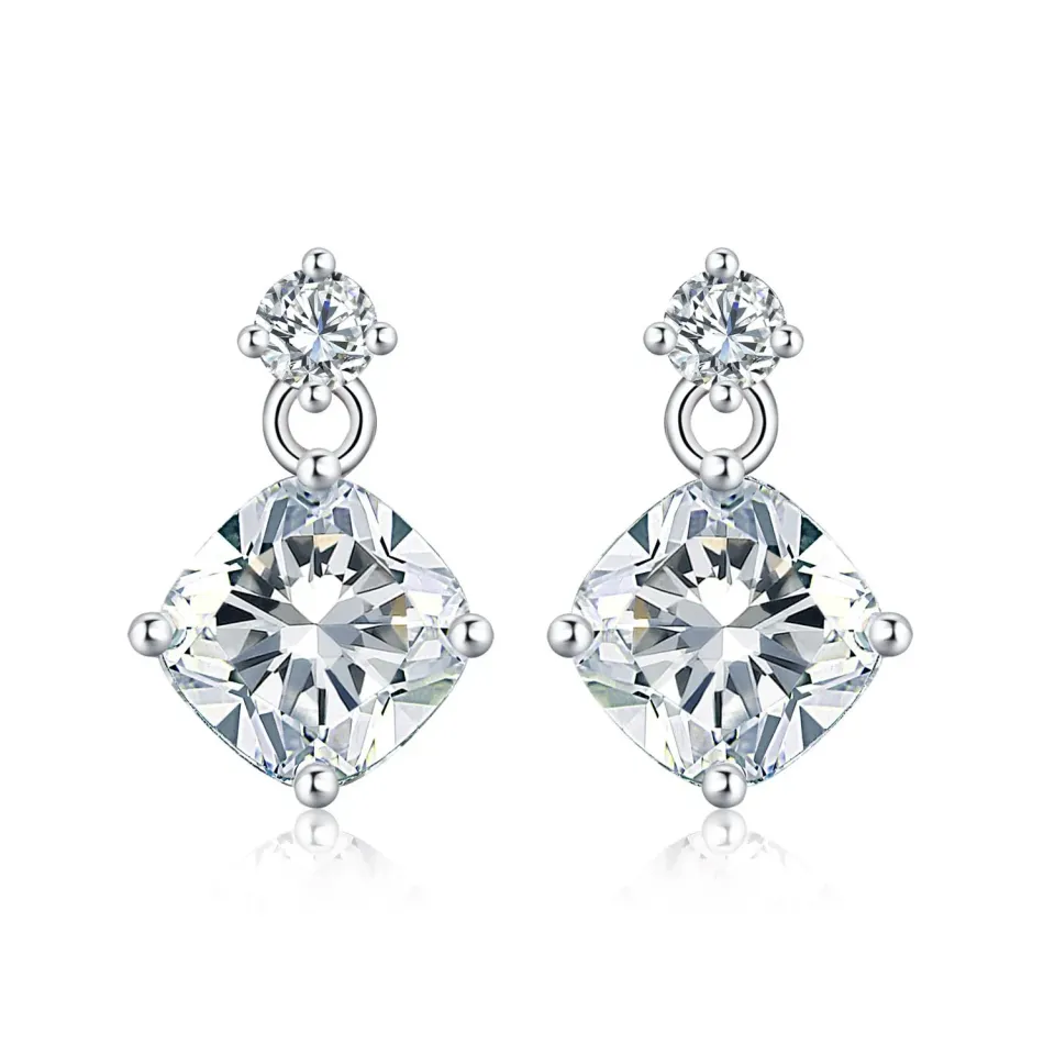 Diamond Treats Orecchini Pendenti Argento 925 Zirconi Bianchi