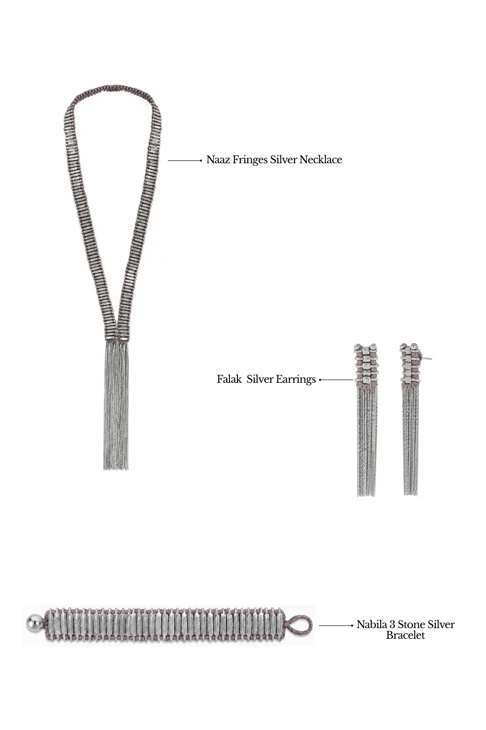 House of Tuhina Look 11 set gioielli 3 pezzi