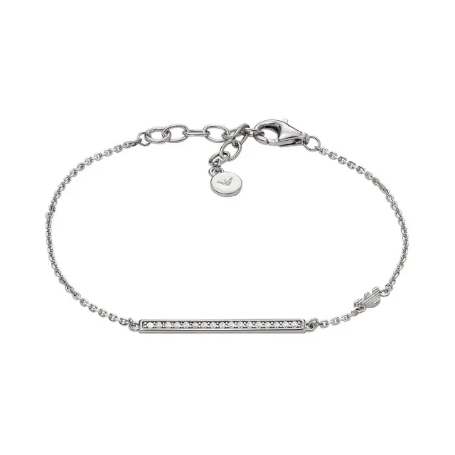 Emporio Armani bracciale donna argento moschettone