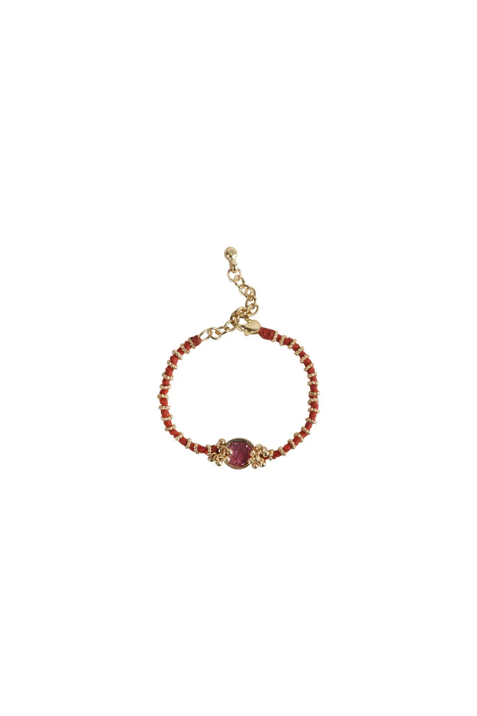 House of Tuhina Trajva Tarini bracciale corallo oro sole