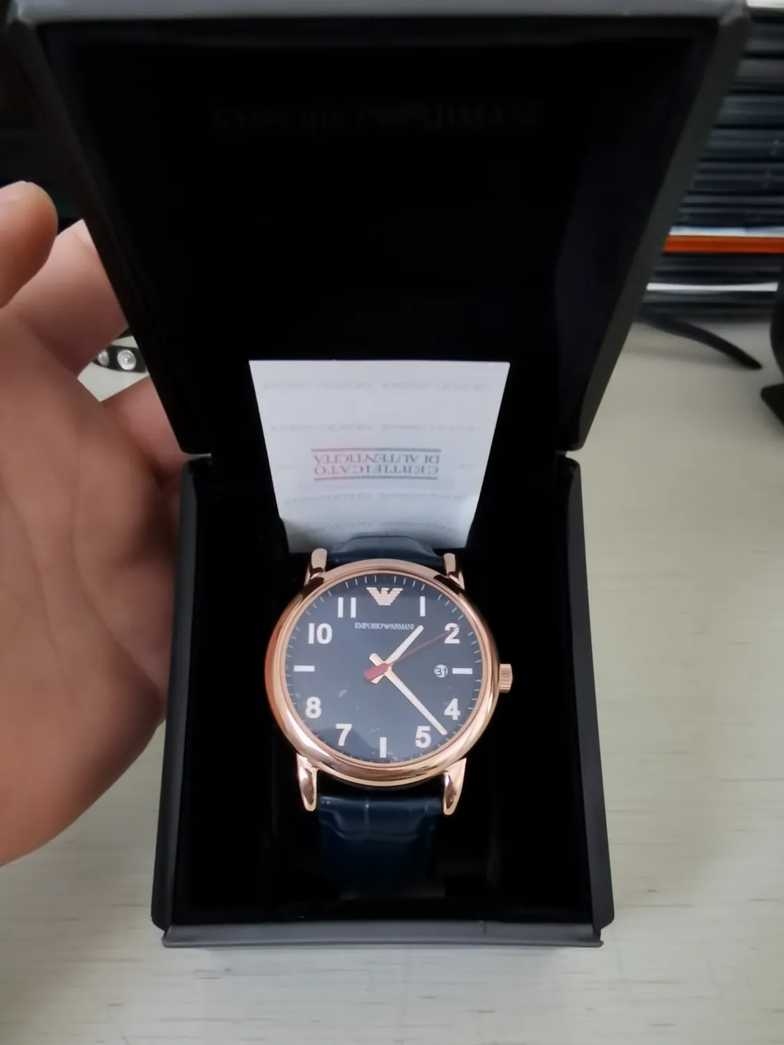 Emporio Armani Orologio Quarzo Nero Argento Uomo