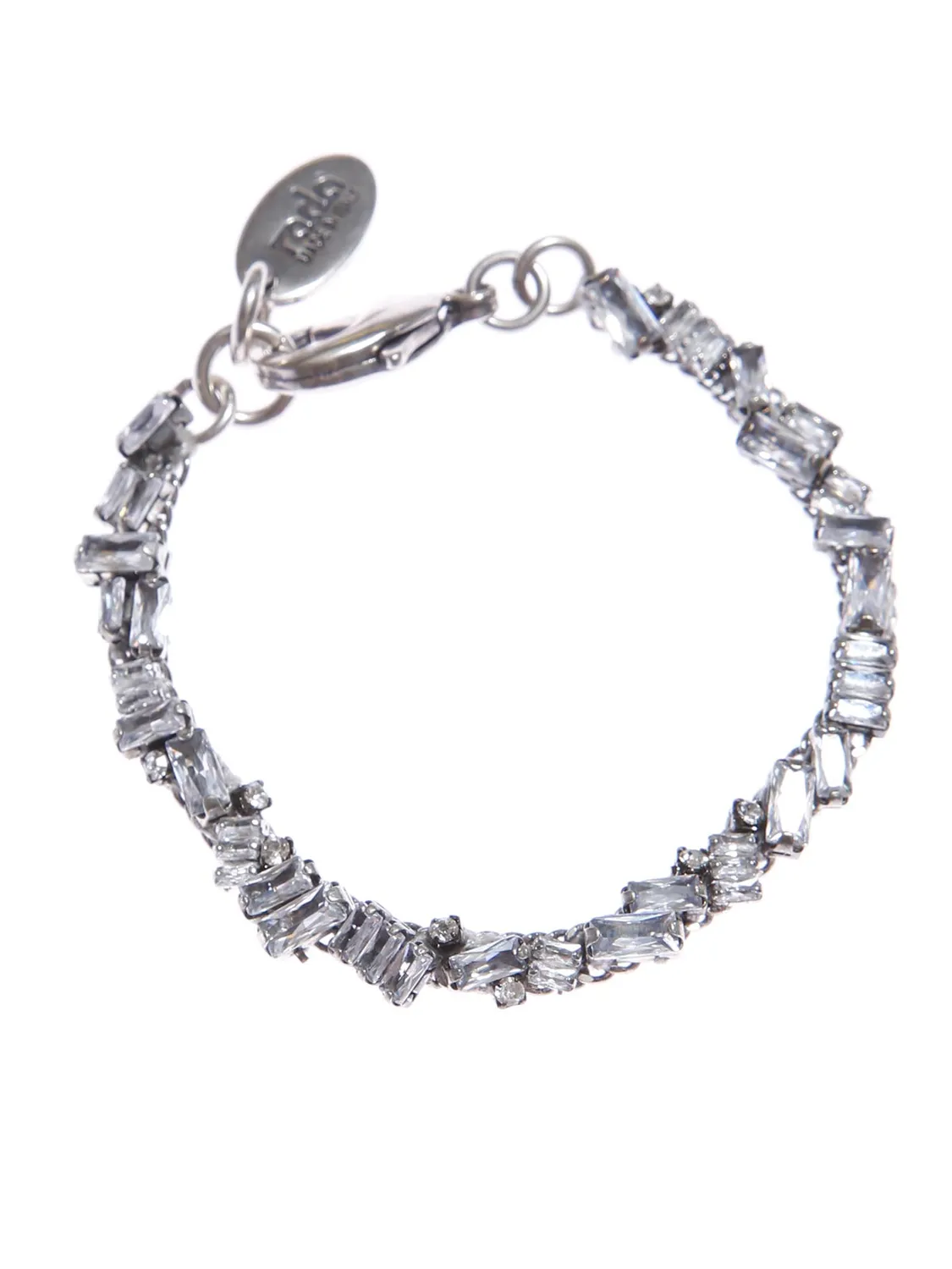 Rada Cristallo bracciale baguette con strass