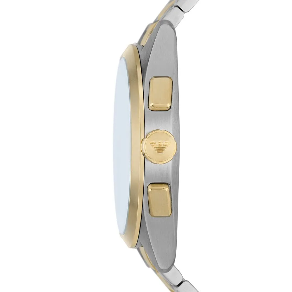 Emporio Armani cronografo uomo oro rosa verde 43 mm