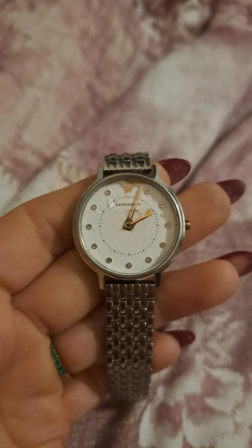 Emporio Armani Orologio Donna Argento Rosa Chiaro