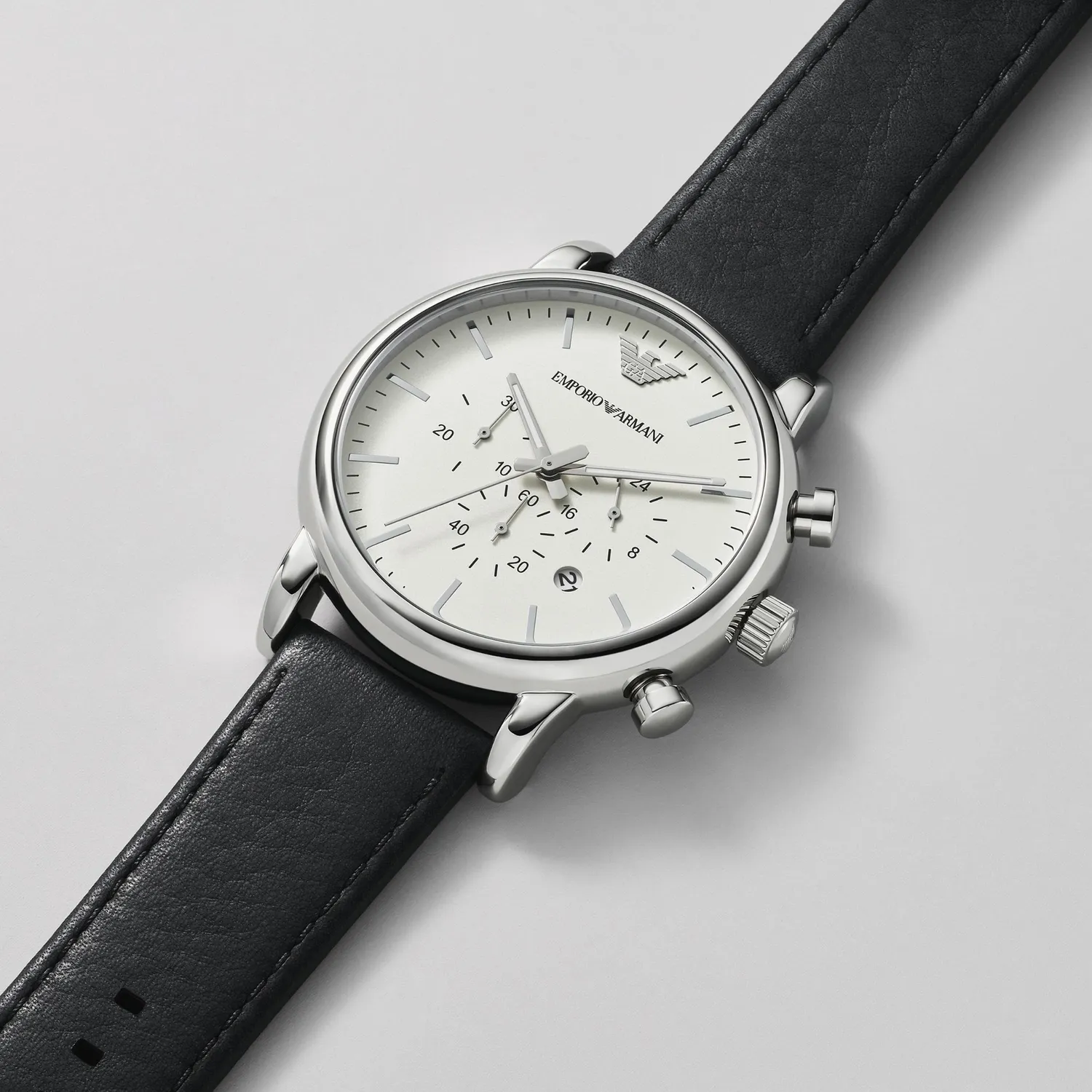 Emporio Armani Orologio Uomo Bianco Sporco Argento