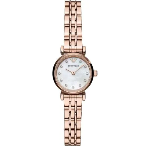 Emporio Armani orologio donna argento e bianco madreperla