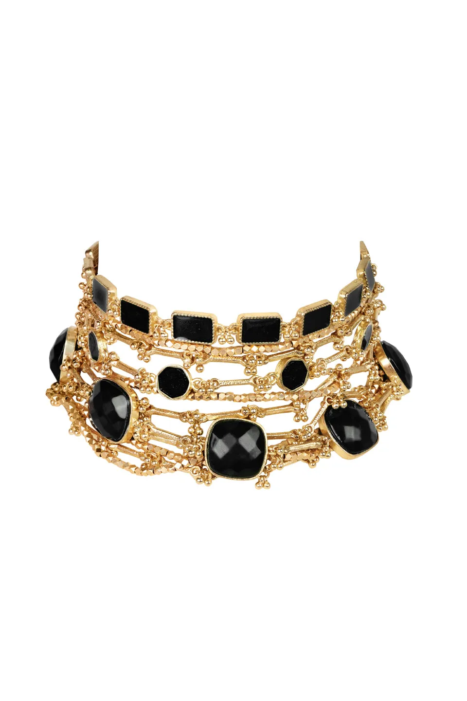 House of Tuhina Viya collana verde Stone Gold