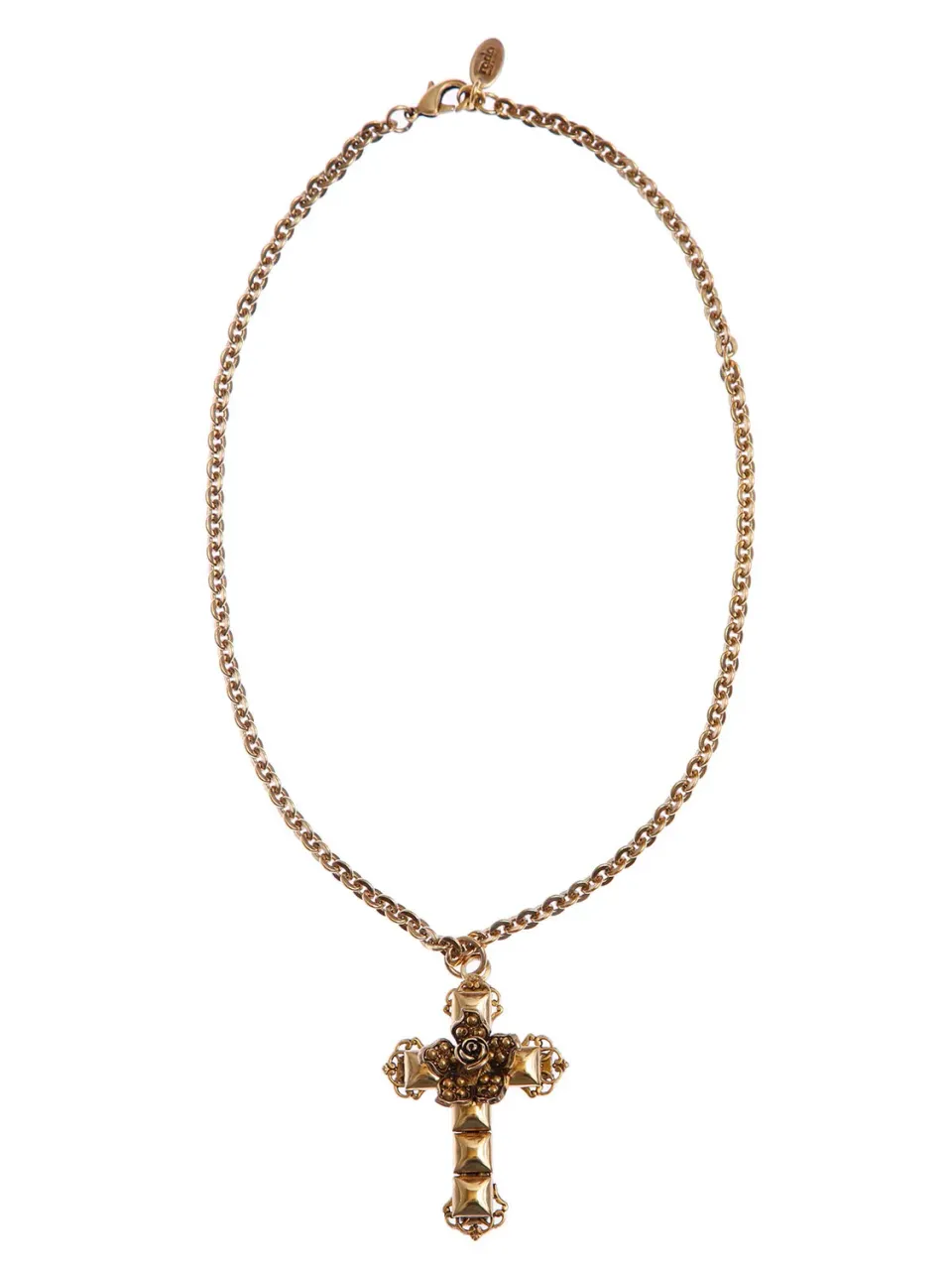 Rada Croce collana lunga oro antico fiore