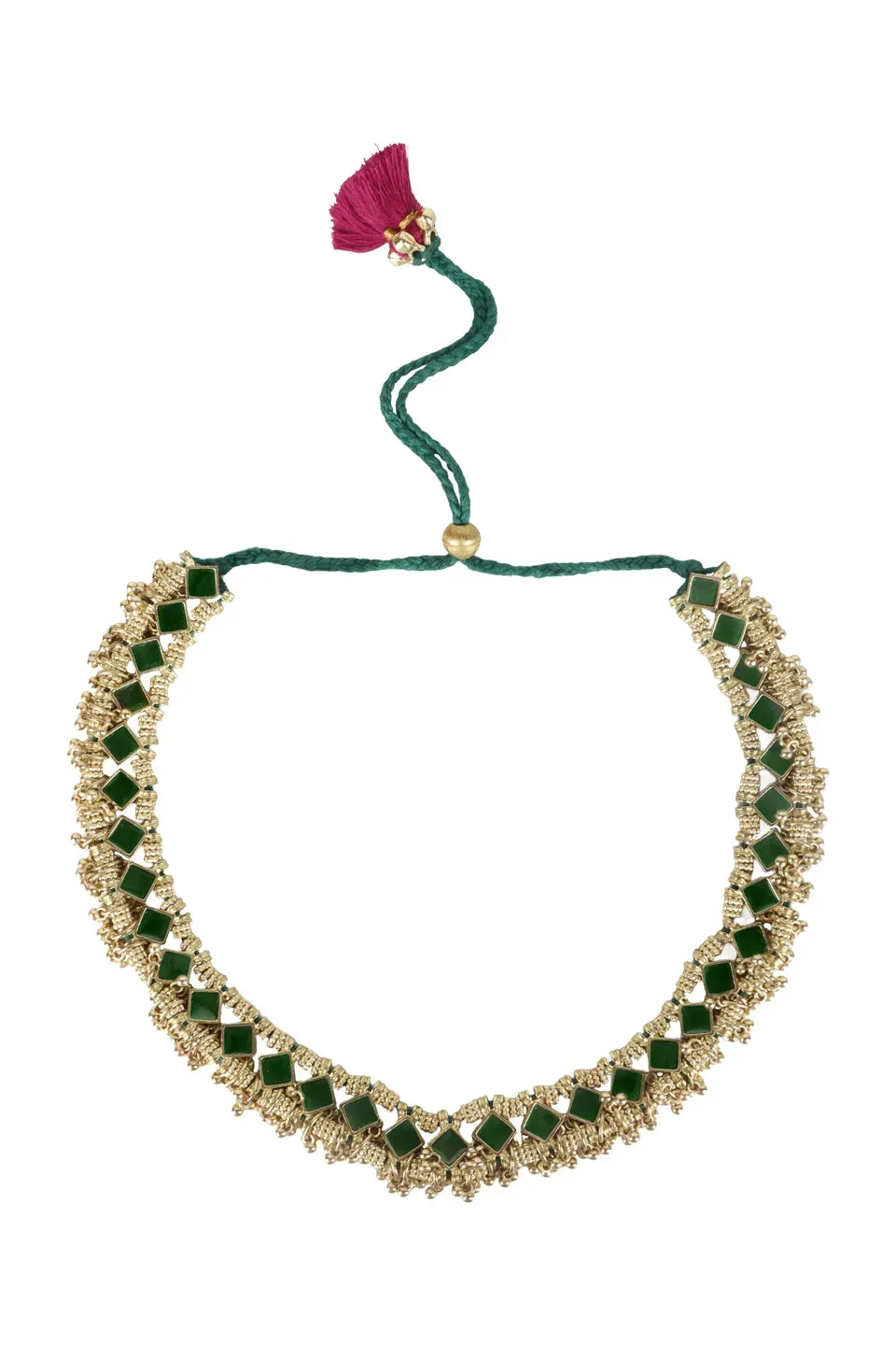 House of Tuhina Falak Mumtaz Enamel collana smaltata