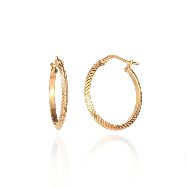Diamond Treats Orecchini a Cerchio 20 mm Argento 925 Oro